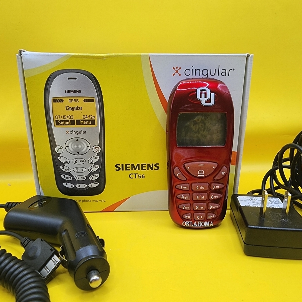 Cingular AT&T Siemens CT56 Cell Phone * Needs Battery-works Oklahoma Sooners
